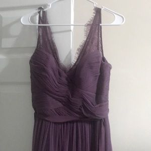 Purple floor length dress